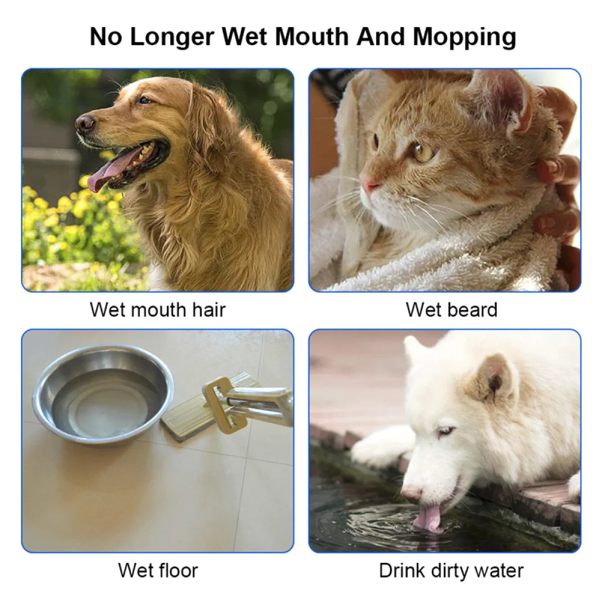 Anti-Spill Floating Water Bowl for Cats & Dogs