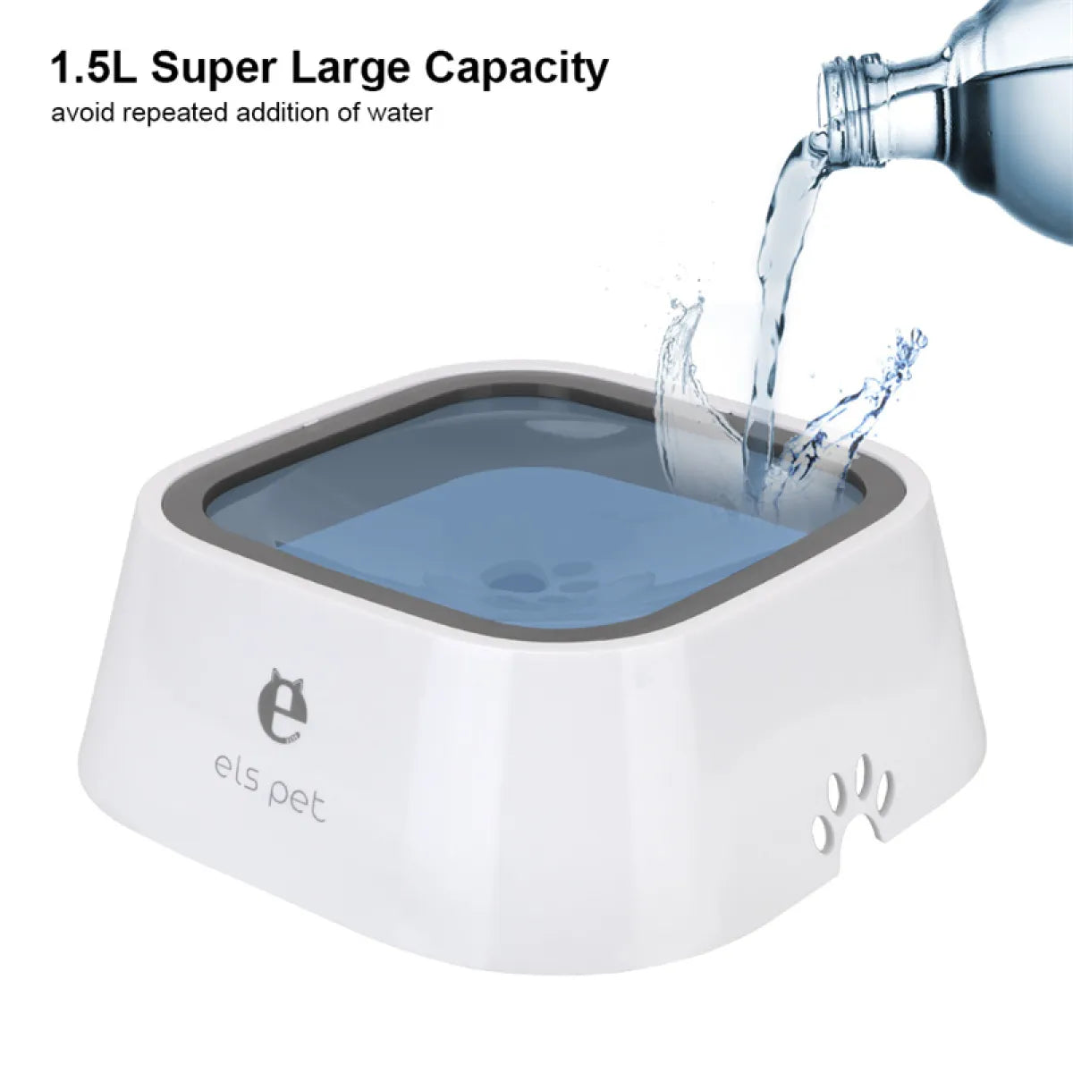 Anti-Spill Floating Water Bowl for Cats & Dogs