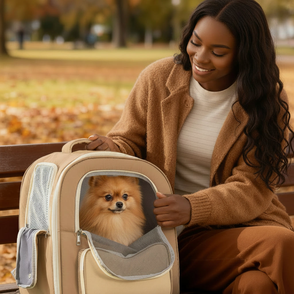 Portable Pet Carrier Backpack — Breathable Travel Bag for Cats & Dogs