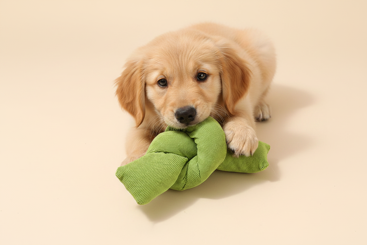 Natural Cotton Rope Chew Toy for Dogs - Durable Knotted Tug Toy for Teeth Cleaning & Interactive Play