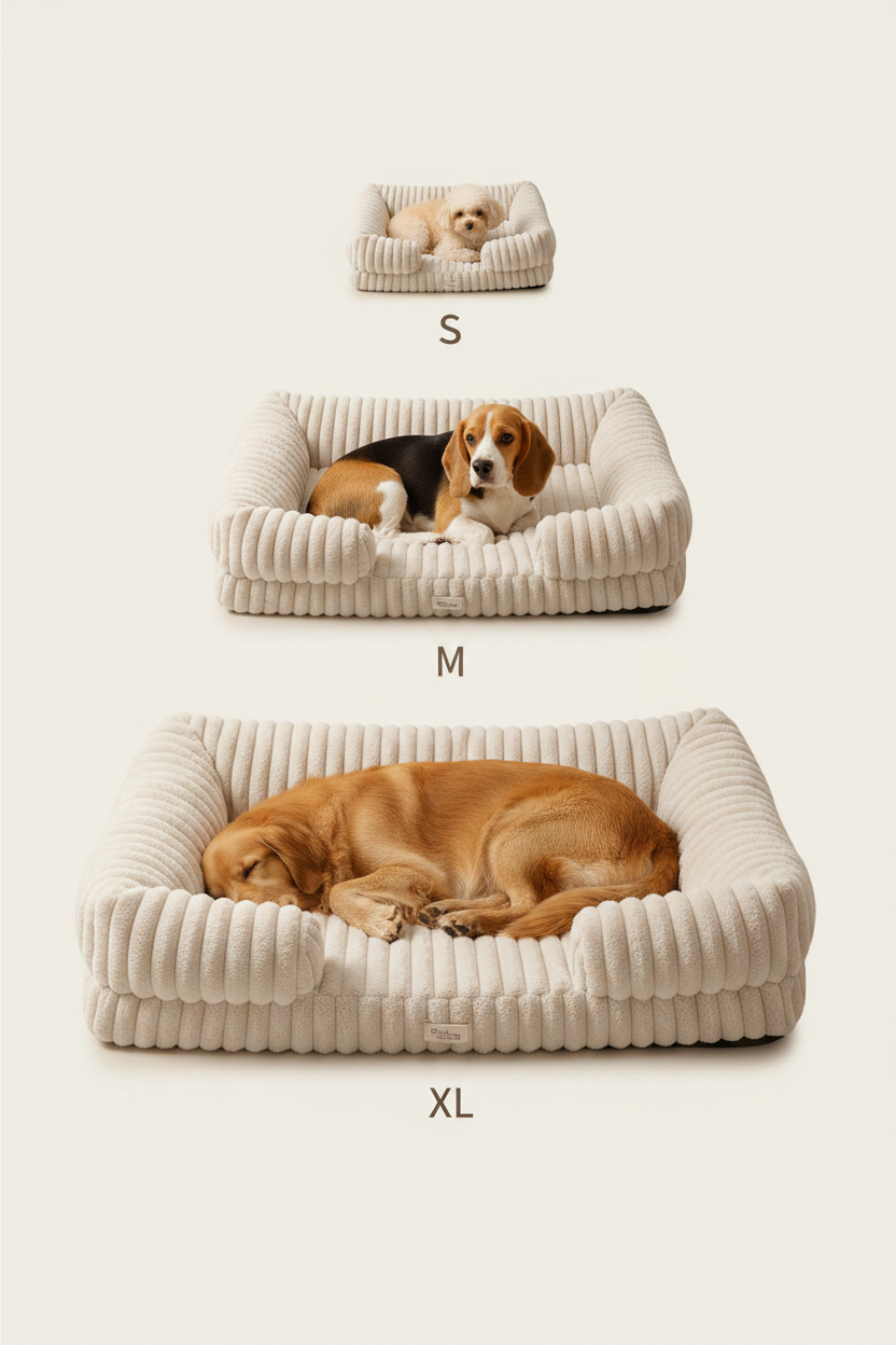 Comparaison tailles panier chien - de la plus grande à la plus petite