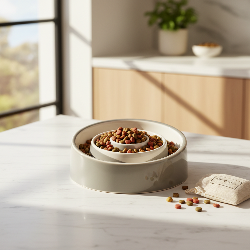 Slow Feeder Bowl — Anti-Gulping Dog Bowl | Promotes Healthy Eating