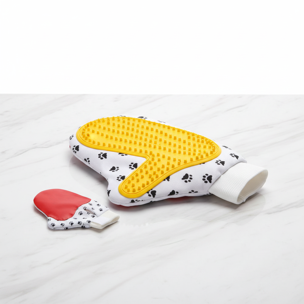 Silicone Grooming Glove for Pets — Gentle Deshedding & Massage Brush